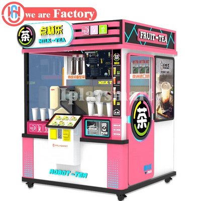 bubble tea vending machine milk tea vending machine robot arm make boba tea vending machine