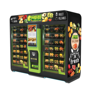 Double Cabinet Ice  for Fruit Vegetable and Salad combo Vending Machine