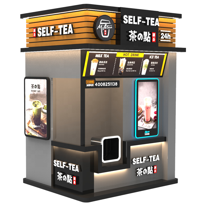 Smart Automatic Milk Tea Coffee Vending Machine For Malls and Supermarkets Coin Operated Bubble Tea Vending Machine For Sale