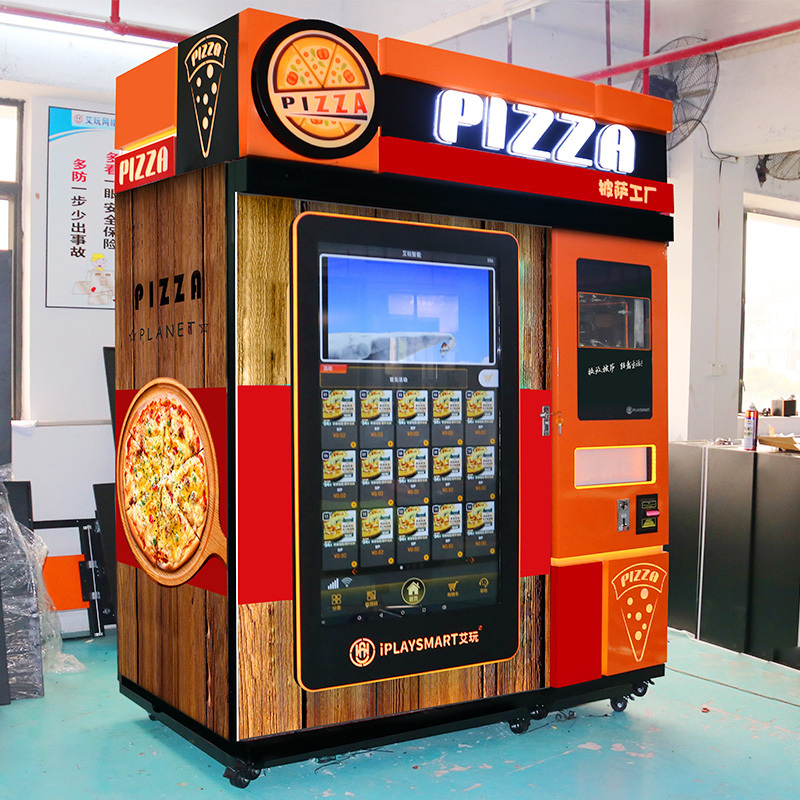 Luxury big combo vending machine for pizza coin pizza making machine distributeur pizza vending machine