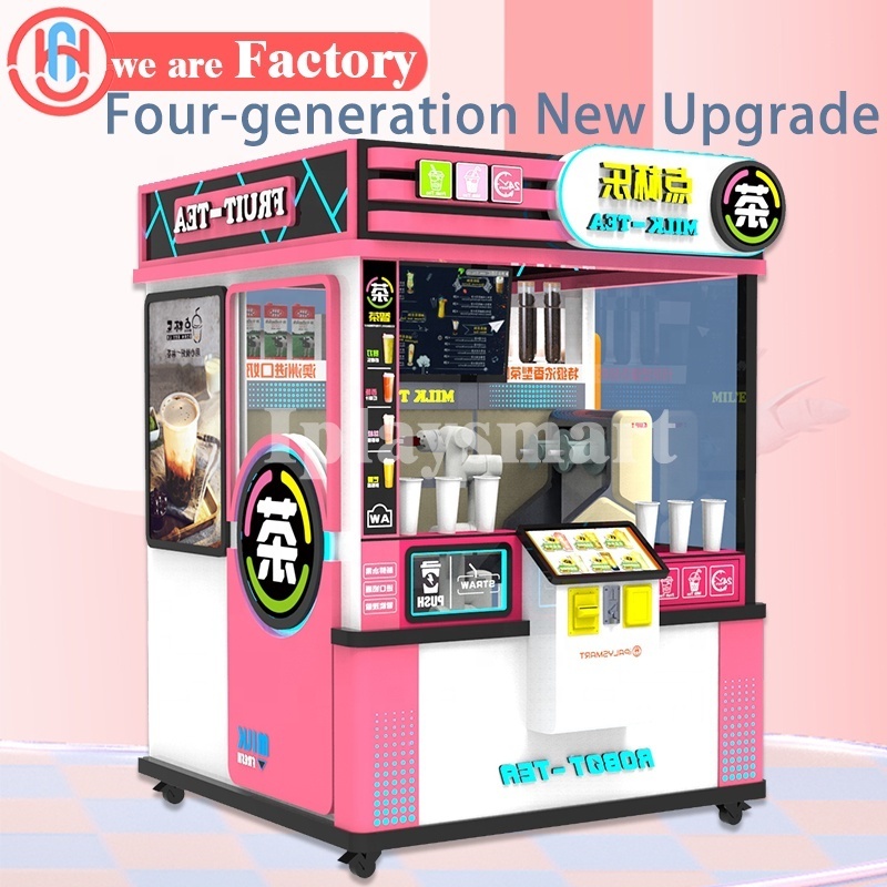 bubble tea vending machine milk tea vending machine robot arm make boba tea vending machine