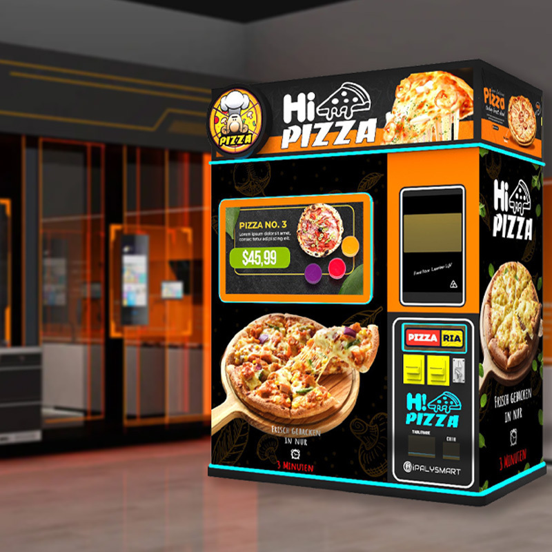 Pizza Robot Vending Smart Heated Hot For Fast Food Pizza Vending Machine Dispenser With Lift