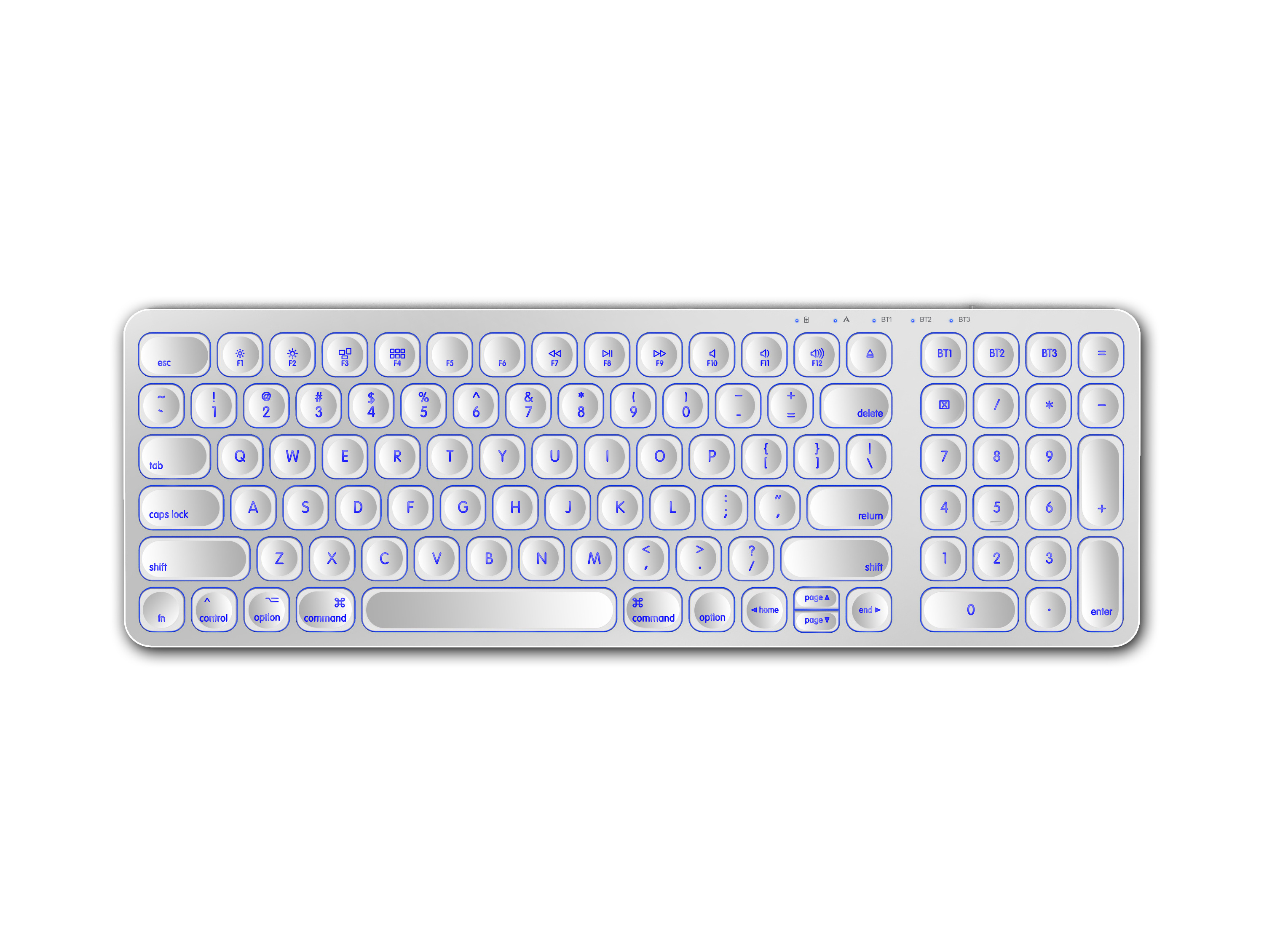 Custom  Ultra Thin 99 Keys 5 Lamp Hole Backlit Wireless Rechargeable Oem Rgb Light Up Keyboard