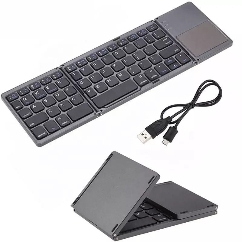 Hot Sale Wireless Teclado BT Mini Portable Foldable Flexible Keyboard With Touchpad For Ipad