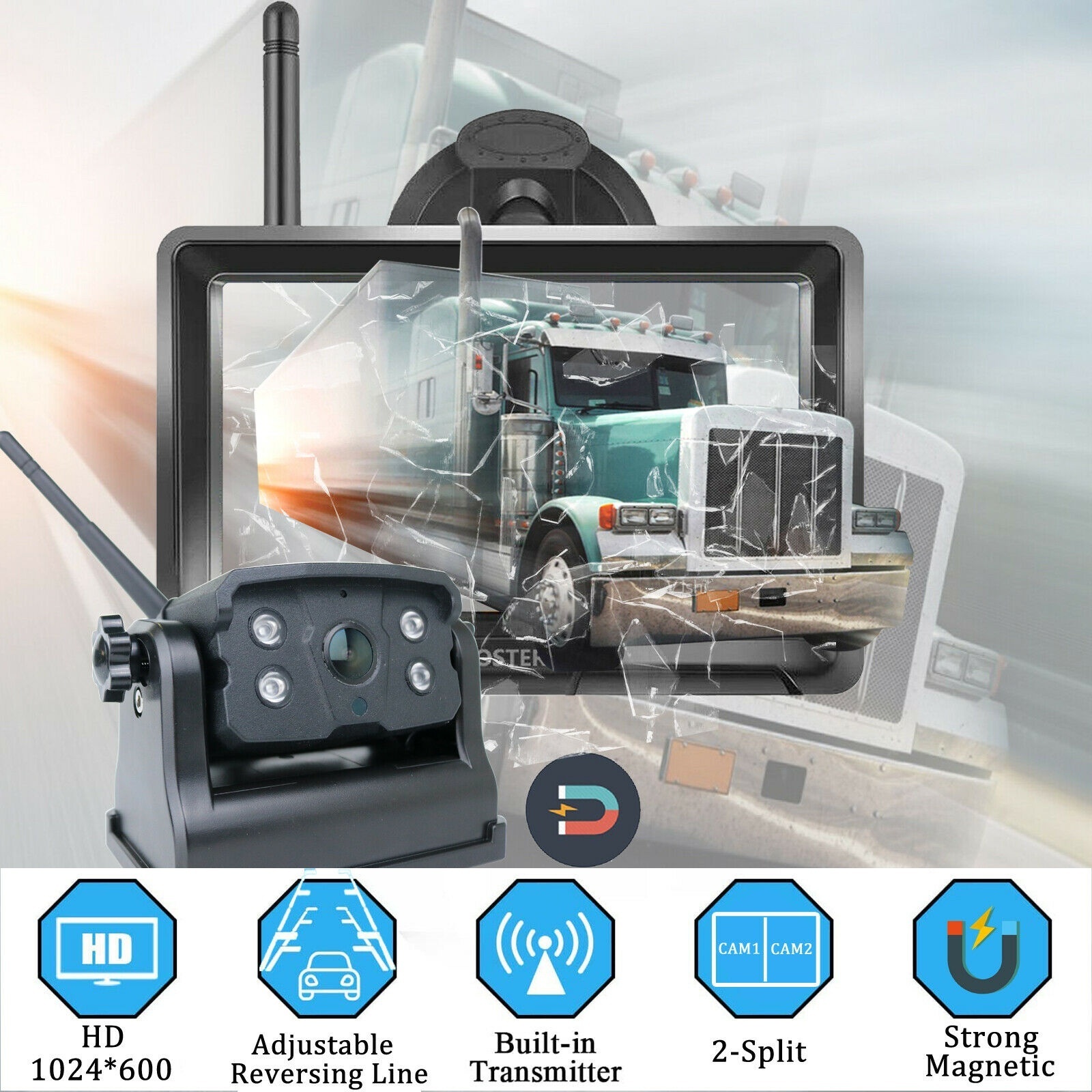 iPoster for RV Trailer Truck Bus 2CH Wireless 5