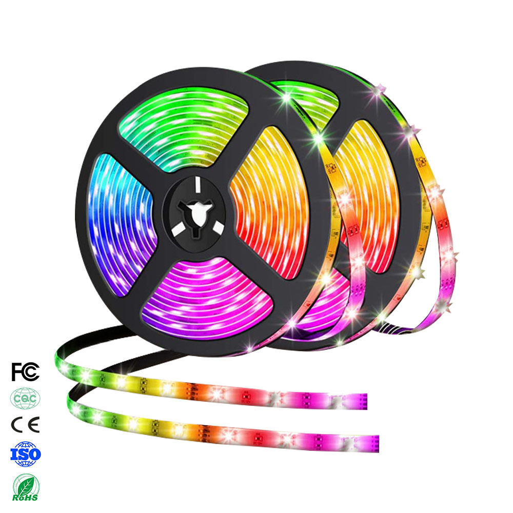 Dropshipping 10v TV Background Light smart APP wifi Remote Control Flexible LED RGB strip light kit SMD 5050