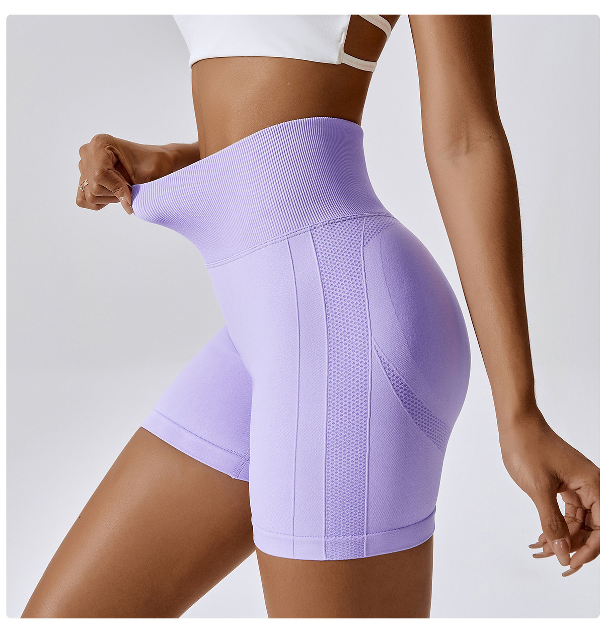 Newly Designed Seamless Breathable High Waisted Butt Lift Pants OEM Custom Gym Shorts For Women