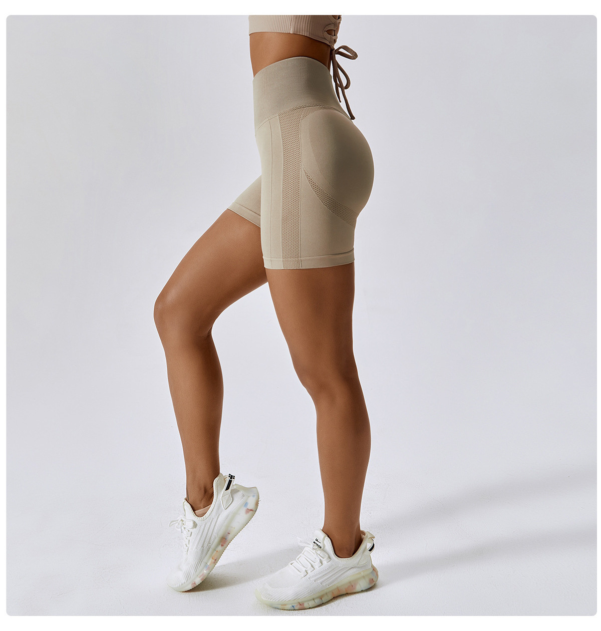 Newly Designed Seamless Breathable High Waisted Butt Lift Pants OEM Custom Gym Shorts For Women