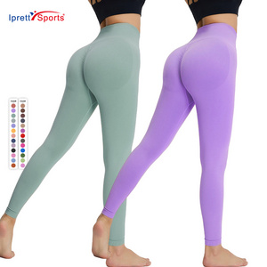 ODM Wholesale Fitness Scrunch Butt Lift Seamless 4 Way Stretchy Slim Gym Trainer Pants High Waist Tummy Control Yoga Leggings