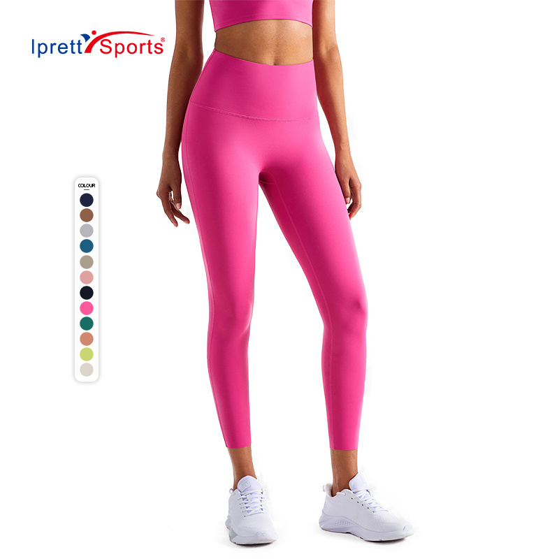 Iprettysports Nude Feeling No Camel Toe Ladies Yoga Pants Leggings Womans 4 Way Stretch Fitness Sports Pants Women High 4/6/8/10