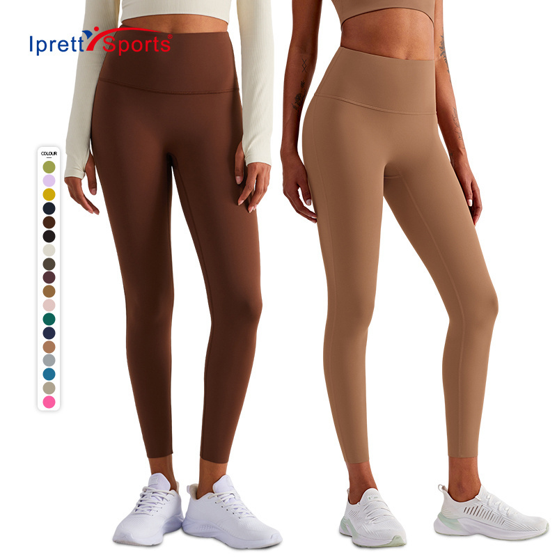 Iprettysports Nude Feeling No Camel Toe Ladies Yoga Pants Leggings Womans 4 Way Stretch Fitness Sports Pants Women High 4/6/8/10