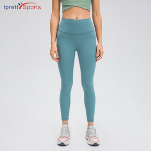 Hot Selling Wholesale Women Custom Logo Soft Fabric Sports Leggings High Waist Yoga Tights Pants