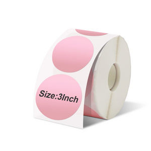 Label Paper Adhesive Roll Stickers Print Custom Stickers Permanent Round Label Vending Machine Custom Sticker 1 Roll Accept All