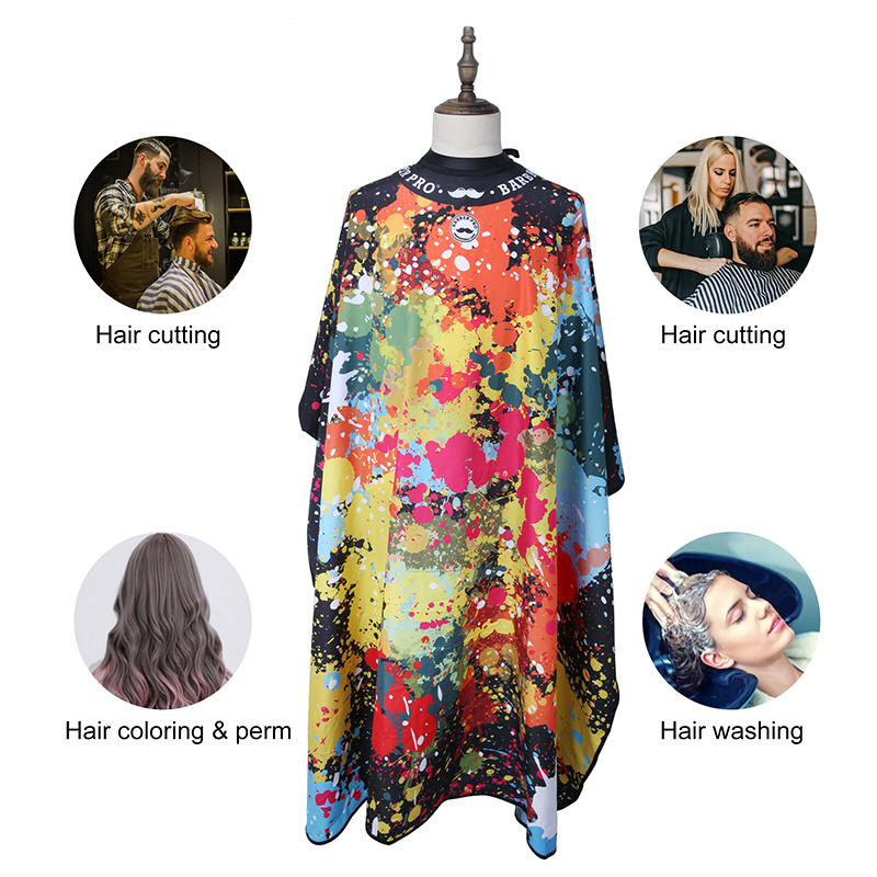 New Designs Anti-static Waterproof Salon Cape Barber Apron Polyester Hairdresser Capes