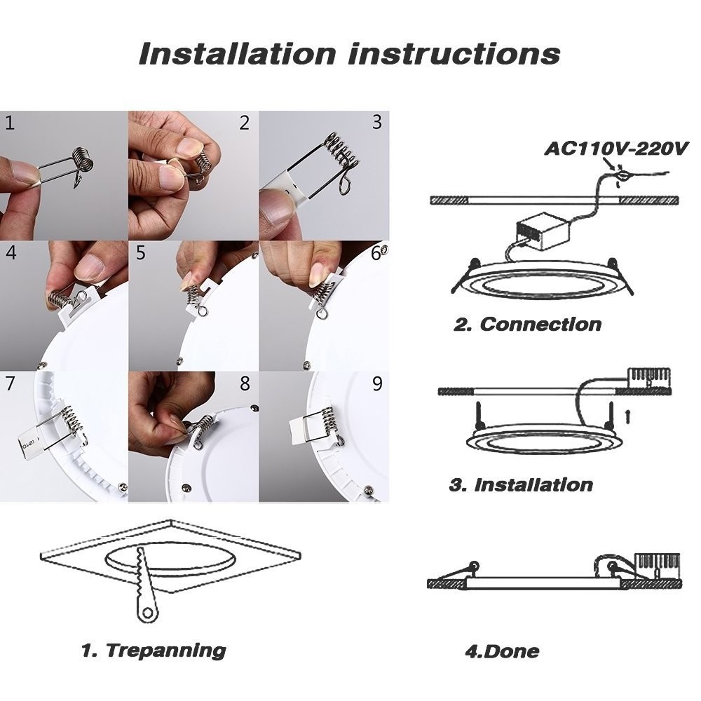 Manufacturer home ceiling colour recessed panel down lights surface led round surface panel light