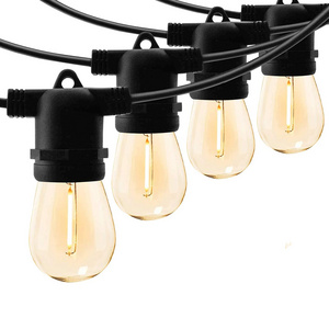 Christmas festoon garlands edison filament globe string lights outdoor electric charging led bulb