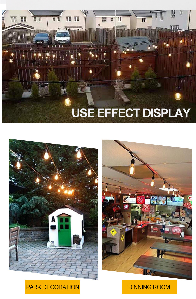 Waterproof ip65 led outdoor patio string lights hanging bulbs for sale bulb celling light