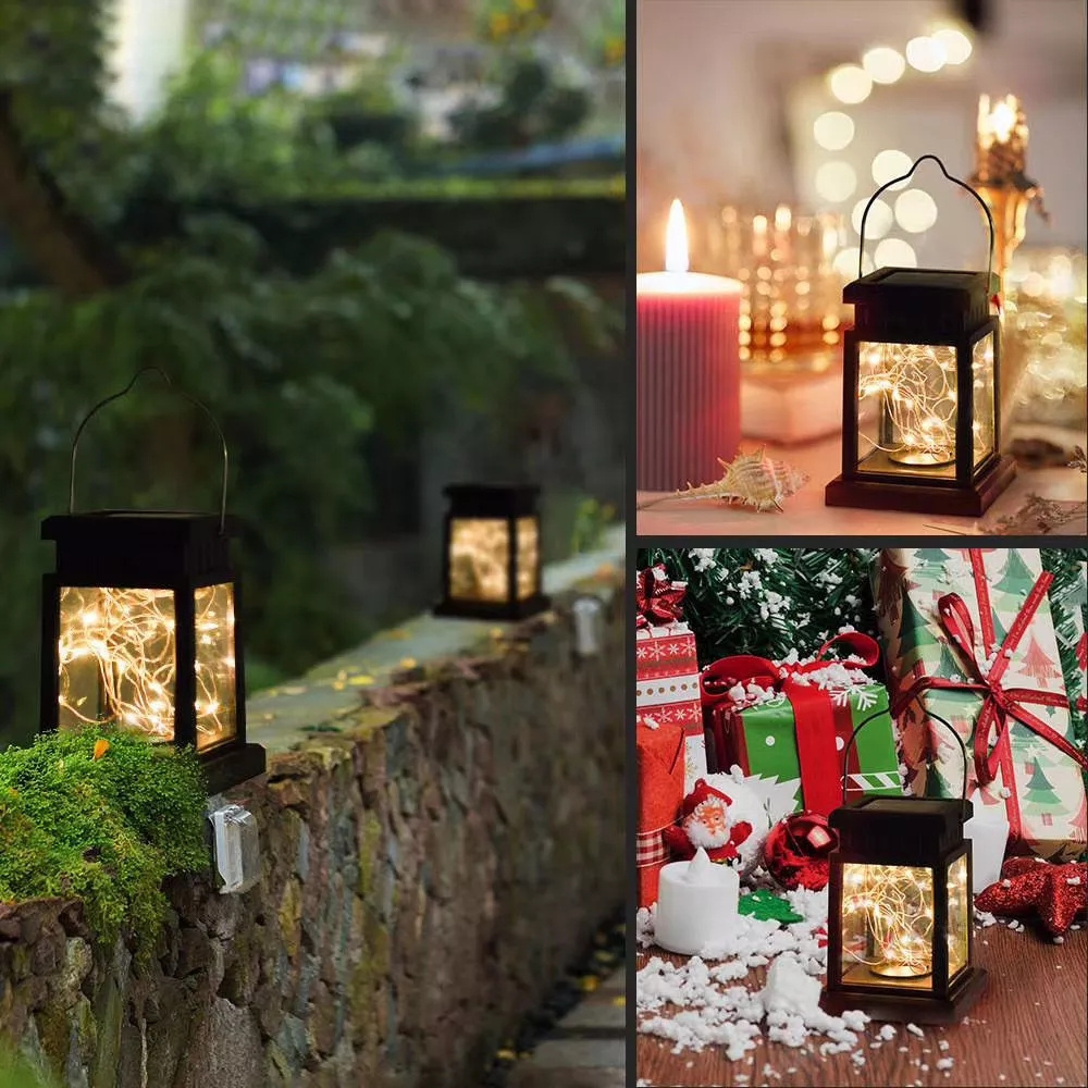 Wholesale patio lantern pendant string wall solar outdoor light string christmas projector light