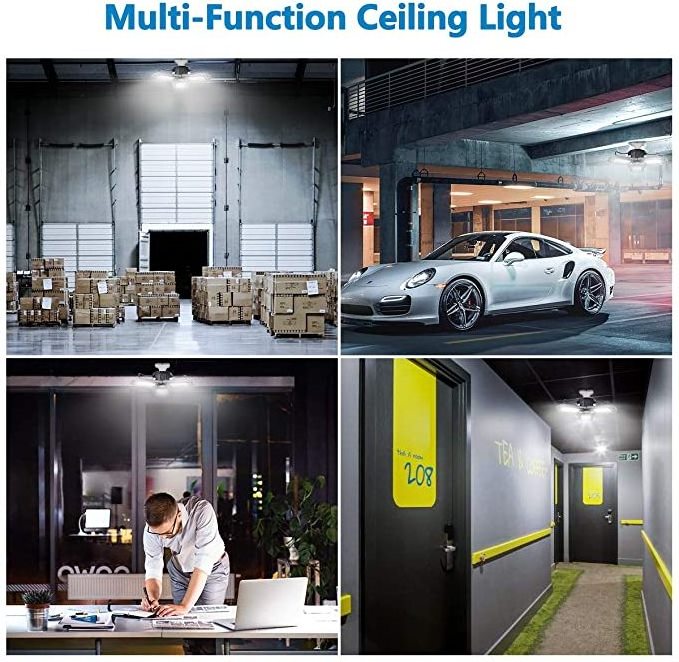 Adjustable fixtures super bright shop ceiling led garage light