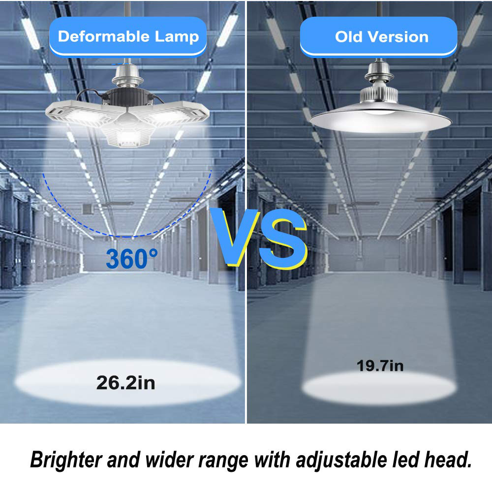 Adjustable fixtures super bright shop ceiling led garage light