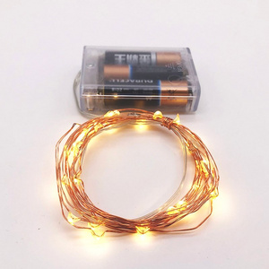 50 Led 5m curtain decoration for christmas outdoor led operate battery copper string fairy lights