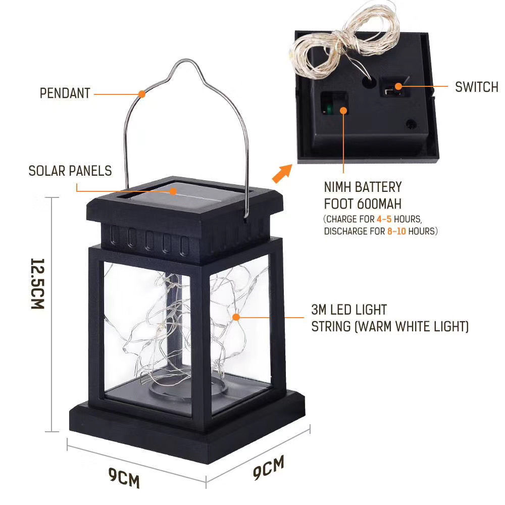 Wholesale patio lantern pendant string wall solar outdoor light string christmas projector light