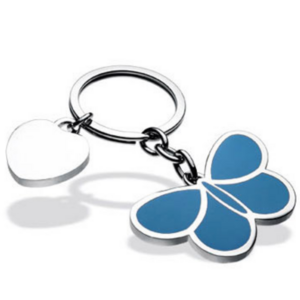 Wholesale Butterfly Shape Metal Keychain Custom colorful Keychains