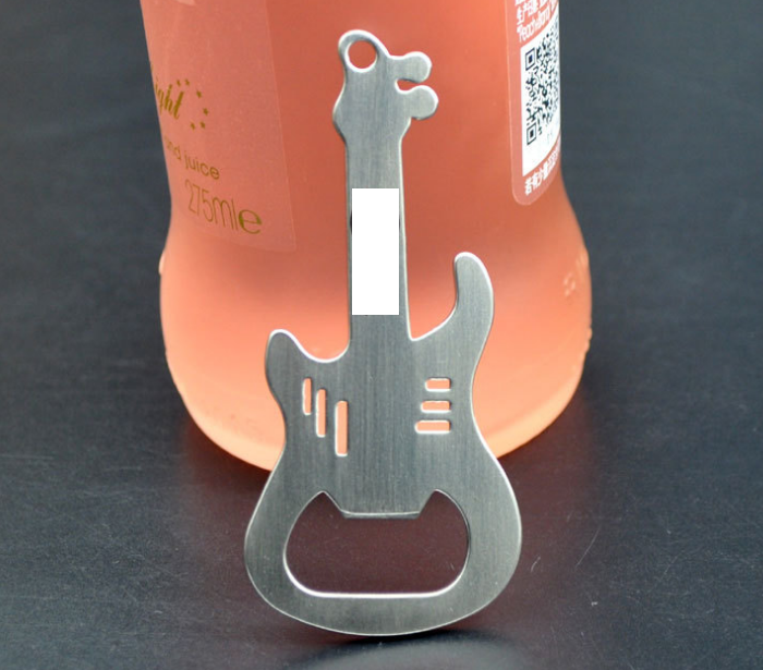 Electric Guitar shaped metal bottle opener keychain Musical instrument  beer opener