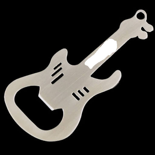 Electric Guitar shaped metal bottle opener keychain Musical instrument  beer opener