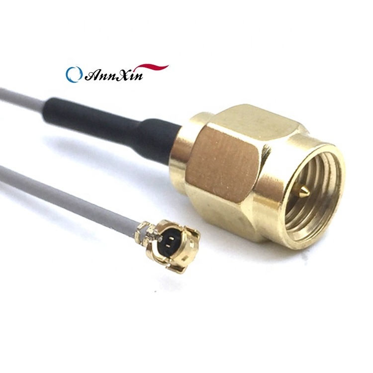 Sma Male To Ipex Ufl Male Connector Wire Mhf With Rf1.13 Grey Antenna Connector Coaxial Cable Assembly