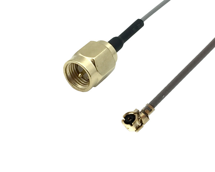 Sma Male To Ipex Ufl Male Connector Wire Mhf With Rf1.13 Grey Antenna Connector Coaxial Cable Assembly