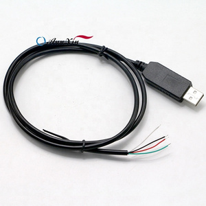 OEM Waterproof Ft230X Usb 2.0 A Rs485 Uart Ttl To Rs232 Rj11 Connector Pvc Converter Serial Port Pvc Black Cable