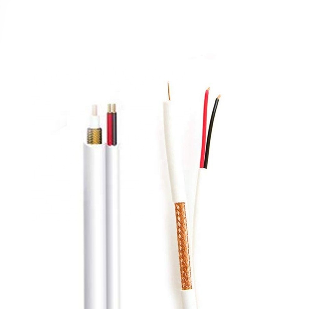 CATV CCTV Cable Rg59 Rg 59 Coaxial Cable With Power Copper 2 Core Power Cable