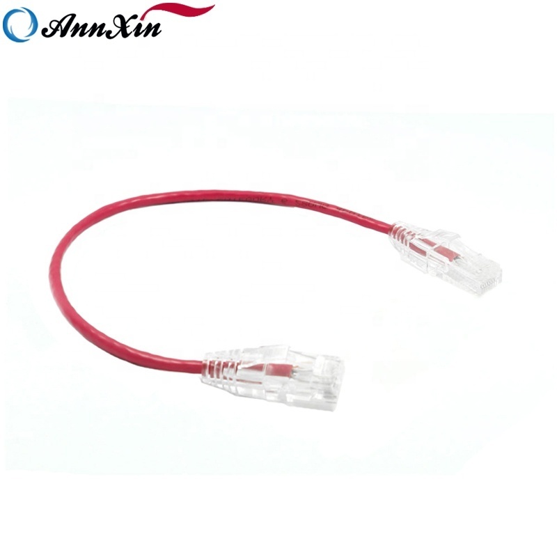 Super Slim Siemon Cat6A Patch Cord Utp 32Awg Transparent Stripping Machine Network Lan Cable