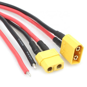 Wholesale customized 14awg Xt60 Connector Jst Plug Lipo Lithium Battery Connector Terminal Silicone Wire Harness