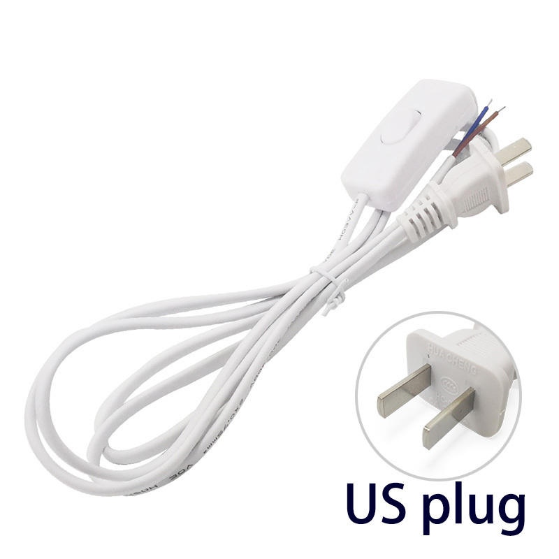 1.8M Eclectic 110V-200V Ac Power Supply Cable Euro Extension Cord Adapter 303 On/Off Switch For Led Light Bulb Tube