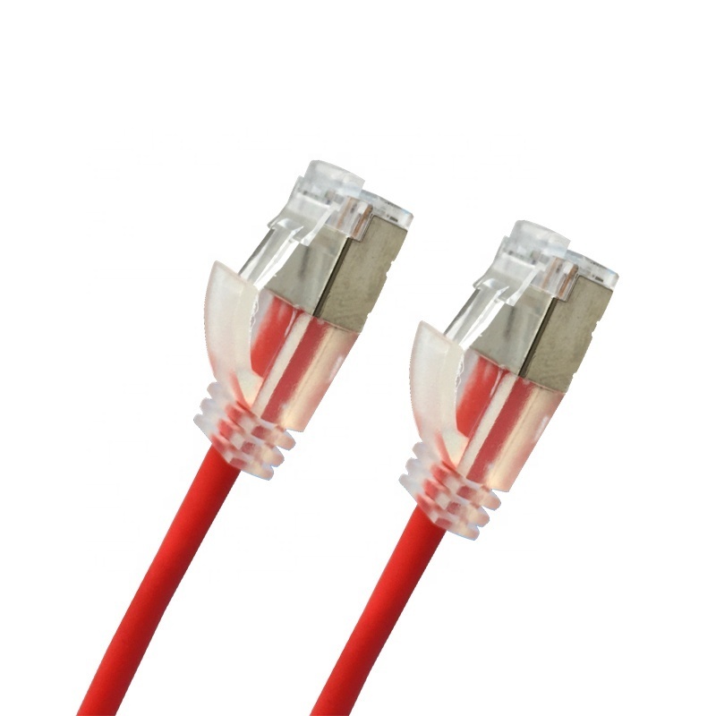 Super Slim Siemon Cat6A Patch Cord Utp 32Awg Transparent Stripping Machine Network Lan Cable