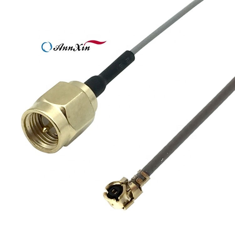 Sma Male To Ipex Ufl Male Connector Wire Mhf With Rf1.13 Grey Antenna Connector Coaxial Cable Assembly