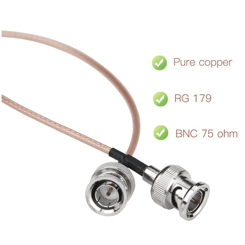 75Ohm Bnc Male To Bnc Male 2M 3M Meter 10M Oem Length Belden Bnc Cable Rg179 Cable Coaxial Rg179