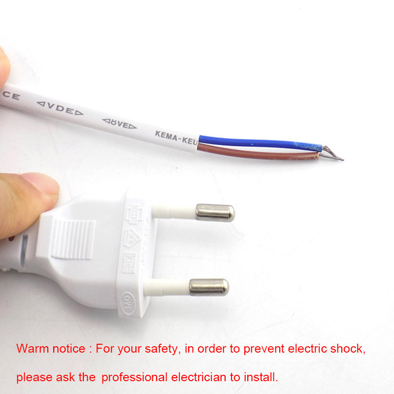 1.8M Eclectic 110V-200V Ac Power Supply Cable Euro Extension Cord Adapter 303 On/Off Switch For Led Light Bulb Tube