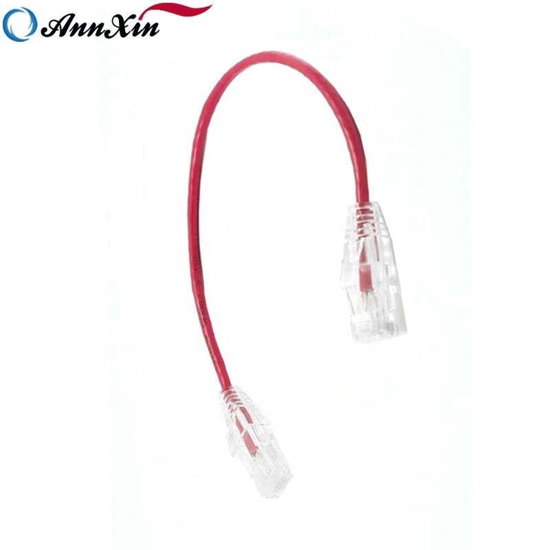 Super Slim Siemon Cat6A Patch Cord Utp 32Awg Transparent Stripping Machine Network Lan Cable