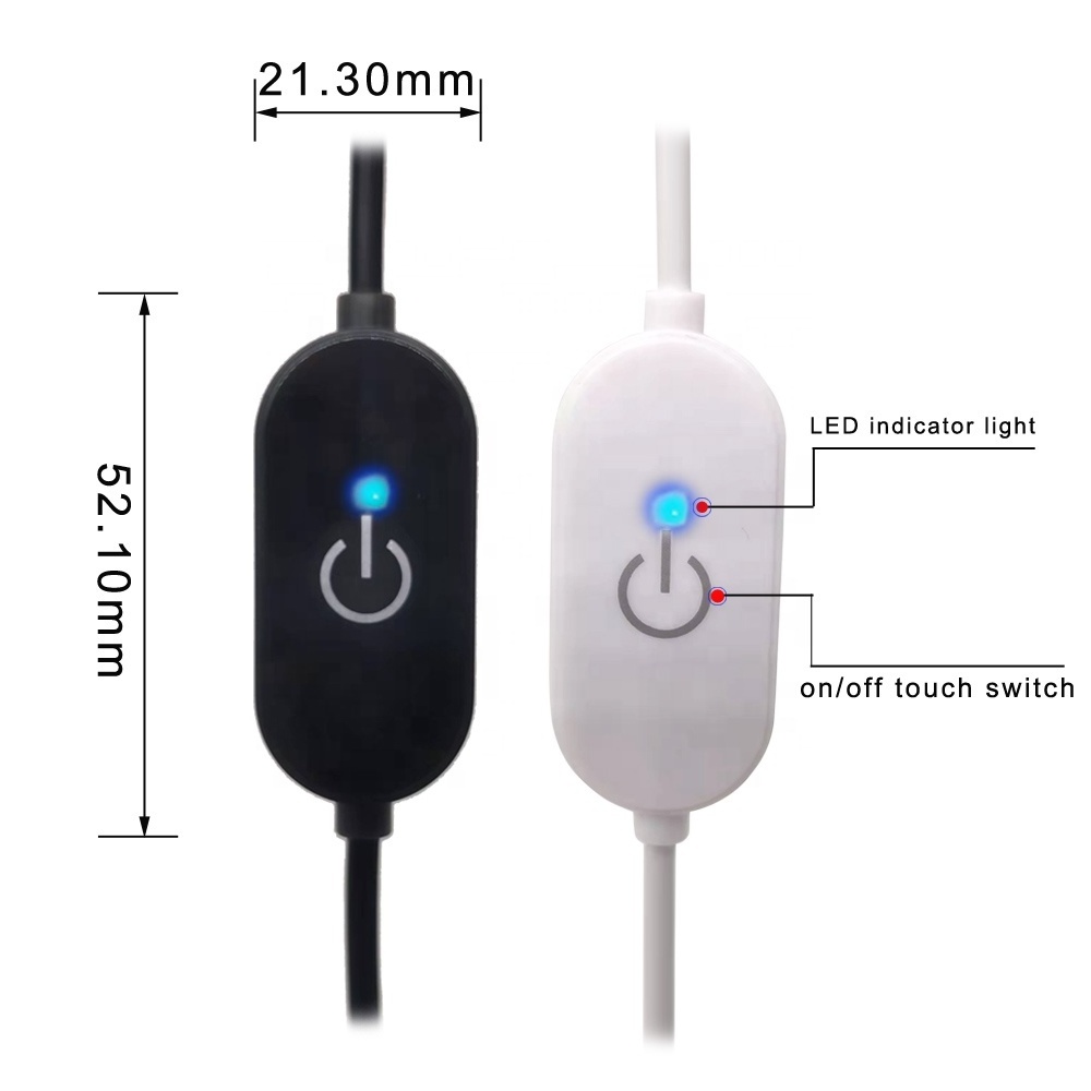 Fan 5V 12V On Off  Touch Switch With Dimmer  Eu Usb Light Inline Led Strip Dimmer Switch Cable Lamp Cord