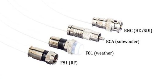 High Quality Low Loss Colored Cable Jelly Filled Rg6 Coaxial Patch Cable 75 Ohm 30M For Cctv Catv Suppliers With Fittings