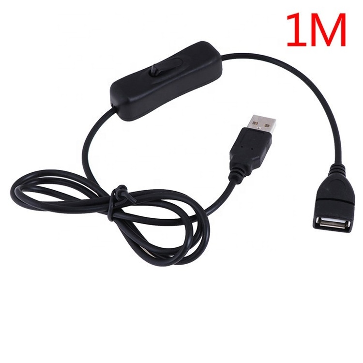 Hot Sells Switch Usb Male To Female 1M2M 3V Usb Cable With Switch USB Cable With Switch For Lamp Led