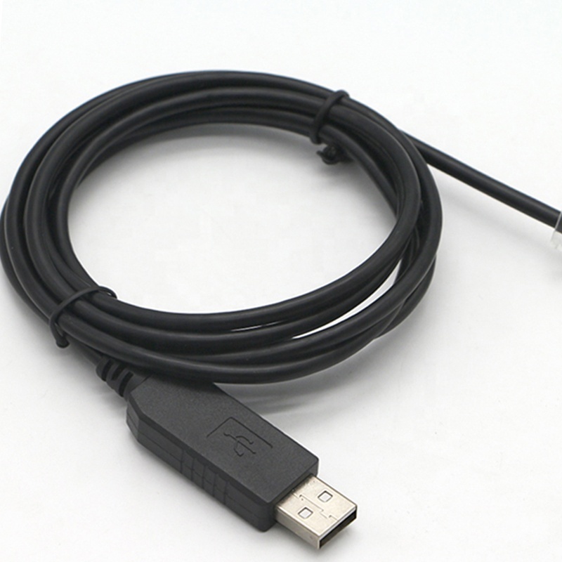 Waterproof Ft230x Usb 2.0 Rs485 Uart Ttl To Rs232 Rj11 Connector Pvc Converter Serial Port Pvc Black Cable