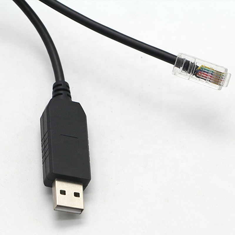 Waterproof Ft230x Usb 2.0 Rs485 Uart Ttl To Rs232 Rj11 Connector Pvc Converter Serial Port Pvc Black Cable