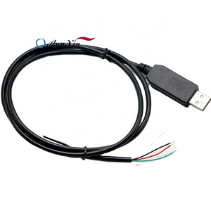 Waterproof Ft230x Usb 2.0 Rs485 Uart Ttl To Rs232 Rj11 Connector Pvc Converter Serial Port Pvc Black Cable