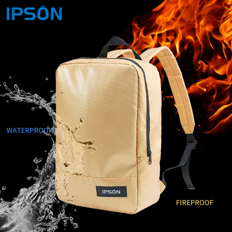 OEM/ODM Zipper Closure Briefcase Travel Backpack Laptop Shoulder Bags Fireproof Document Bag