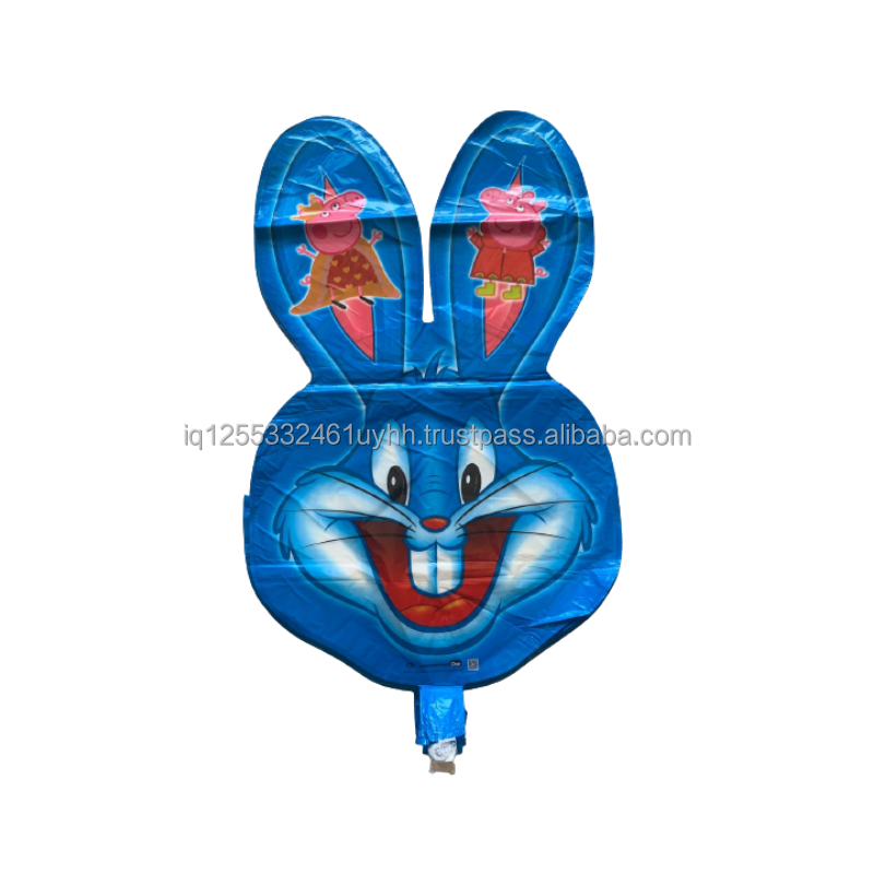 Blue Pink Cartoon Rabbit Party Wedding Decor Balloons Inflatable Foil Bunny Balloon for Kid Toy