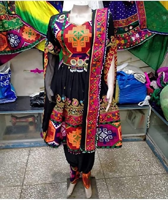 Afghan Kochi Handmade Dress Full Embroidery Handwork Afghani Traditional Dress Afghan Culture Dress Hot Selling 2023